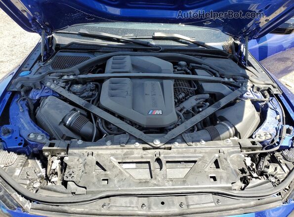 WBS33AZ09PCM18474 2023 BMW M4 Blue Вид задньої частини салону