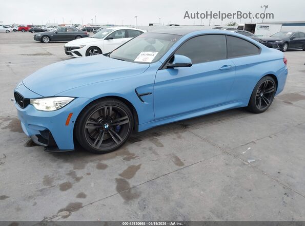 WBS3R9C59GK708205 2016 BMW M4 Синий Передняя левая четверть