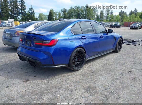 WBS43AY02NFL54571 2022 BMW M3 Blue უკანა მარჯვენა
