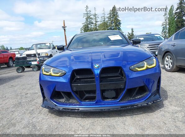 WBS43AY02NFL54571 2022 BMW M3 Blue უკანა სალონის ხედი