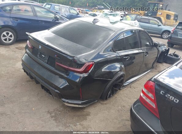 WBS43AY02NFM50250 2022 BMW M3 Black Rear right