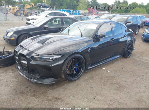 WBS43AY02NFM50250 2022 BMW M3 Black Front left