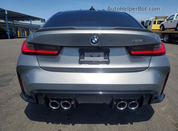 WBS53AY00NFM59100 2022 BMW M3 Gray Rear view
