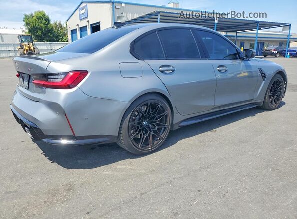 WBS53AY00NFM59100 2022 BMW M3 Gray Rear right