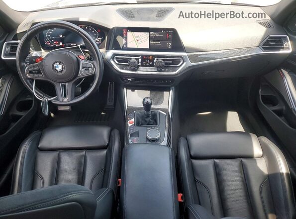 WBS53AY00NFM59100 2022 BMW M3 Gray Dashboard view