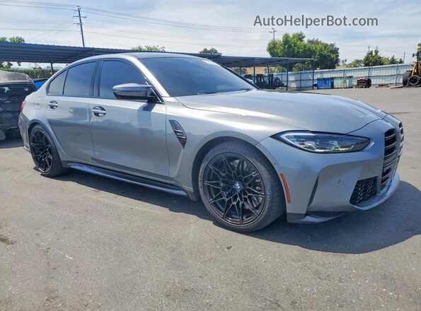WBS53AY00NFM59100 2022 BMW M3 Gray Front right