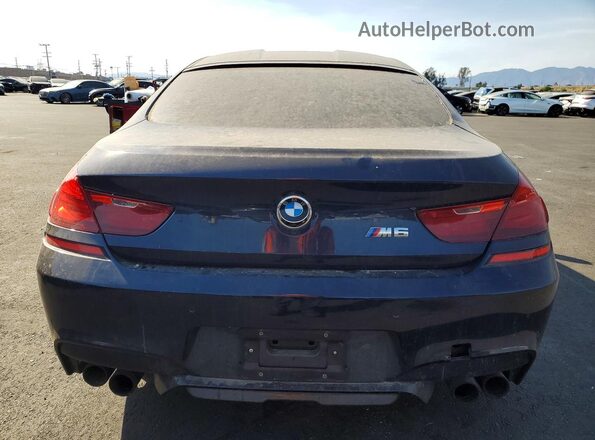 WBS6E9C5XGG437019 2016 BMW M6 Blue Rear view