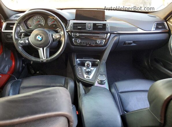 WBS8M9C5XG5D31390 2016 BMW M3 Orange Вид панелі приладів