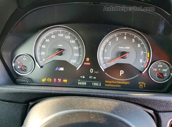 WBS8M9C5XG5D31390 2016 BMW M3 Orange Вид щитка приладів