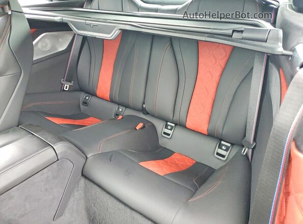 WBSDZ0C07PCL76053 2023 BMW M8 Gray უკანა სავარძლების ხედი