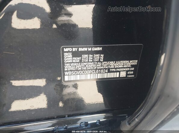 WBSGV0C00PCL61824 2023 BMW M8 Black Widok komory silnika