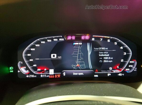 WBSGV0C01PCK32961 2023 BMW M8 Black Widok zestawu wskaźników