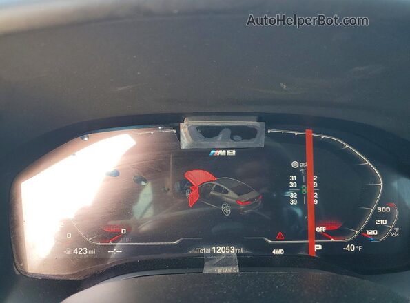 WBSGV0C06SCT93976 2025 BMW M8 Gray Vista del cuadro de instrumentos
