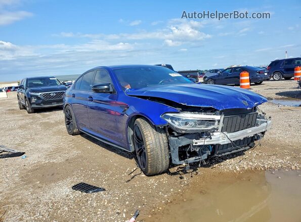 WBSJF0C0XLCE48324 2020 BMW M5 Blue Передня права чверть