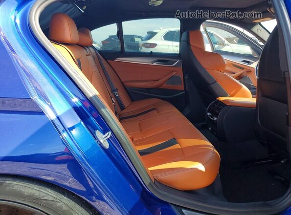 WBSJF0C0XLCE48324 2020 BMW M5 Blue Вид задніх сидінь