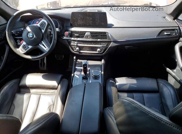 WBSJF0C51KB447852 2019 BMW M5 White Առջևի վահանակի տեսք