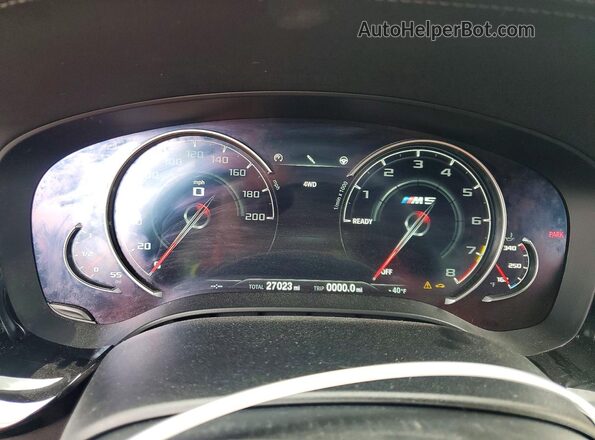 WBSJF0C5XKB446893 2019 BMW M5 Black Սարքավորումների վահանակի տեսք