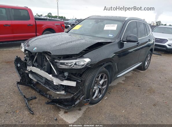 WBX47DP06RN265583 2024 BMW X3 Black წინა მარცხენა ხედი სამი მეოთხედიდან