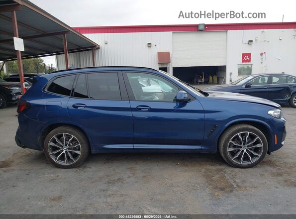 WBX57DP01NN174140 2022 BMW X3 Blue Widok wnętrza 360 stopni