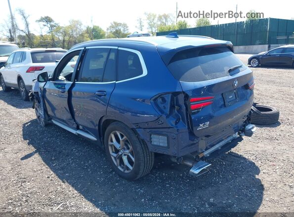 WBX57DP02NN164457 2022 BMW X3 Blue Rear left