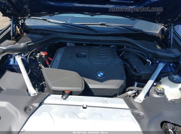 WBX57DP02NN164457 2022 BMW X3 Blue Rear view