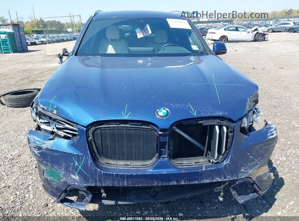 WBX57DP02NN164457 2022 BMW X3 Blue Front view