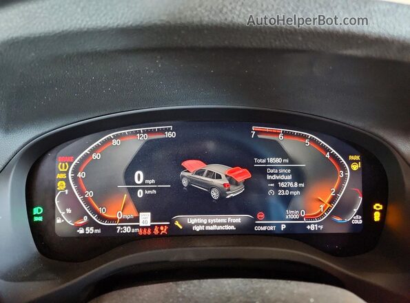 WBX57DP03RN266274 2024 BMW X3 White Widok zestawu wskaźników