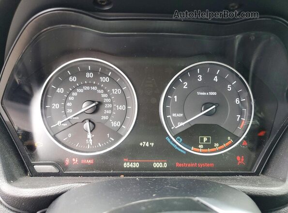 WBXHT3C31GP886321 2016 BMW X1 Silver ხელსაწყოთა პანელის ხედი