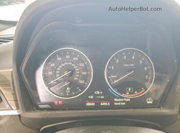 WBXHT3C33GP883260 2016 BMW X1 Blue Widok zestawu wskaźników