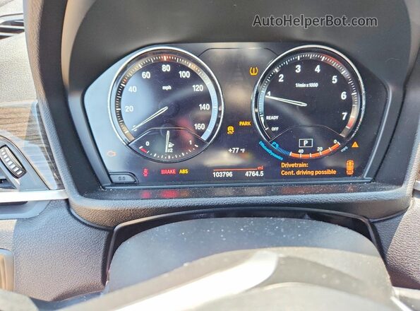 WBXHT3C34J5L27008 2018 BMW X1 Black Instrument cluster view