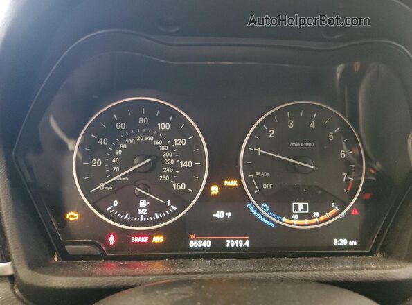 WBXHT3C38H5F79633 2017 BMW X1 Серебряный Вид щитка приборов