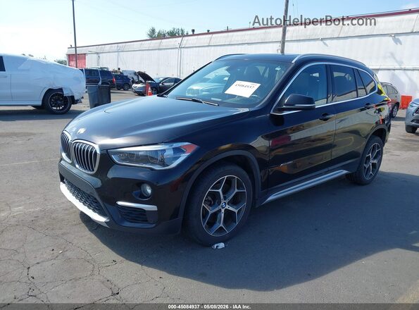 WBXHT3C3XH5F69069 2017 BMW X1 Black წინა მარცხენა ხედი სამი მეოთხედიდან