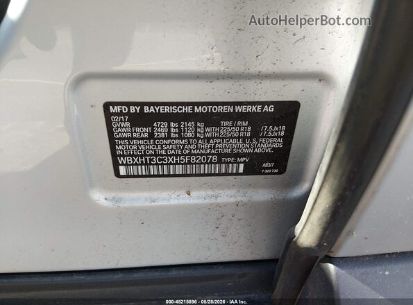 WBXHT3C3XH5F82078 2017 BMW X1 Silver Շարժիչի բաժամունքի տեսք