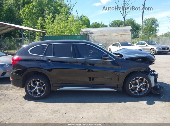 WBXHT3Z34H4A53545 2017 BMW X1 Black Widok wnętrza z tyłu
