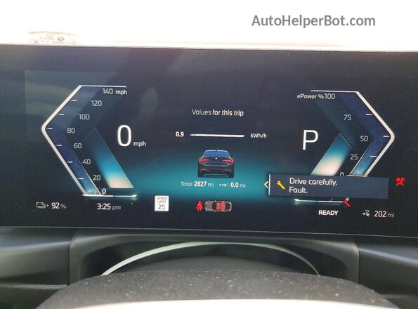 WBY23HD07SFV76806 2025 BMW I4 Black Вид щитка приладів