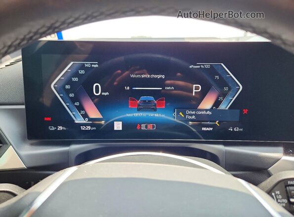 WBY43AW00RFT40375 2024 BMW I4 Black ხელსაწყოთა პანელის ხედი