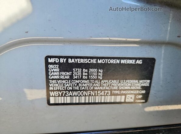 WBY73AW00NFN15473 2022 BMW I4 Silver Շարժիչի բաժամունքի տեսք