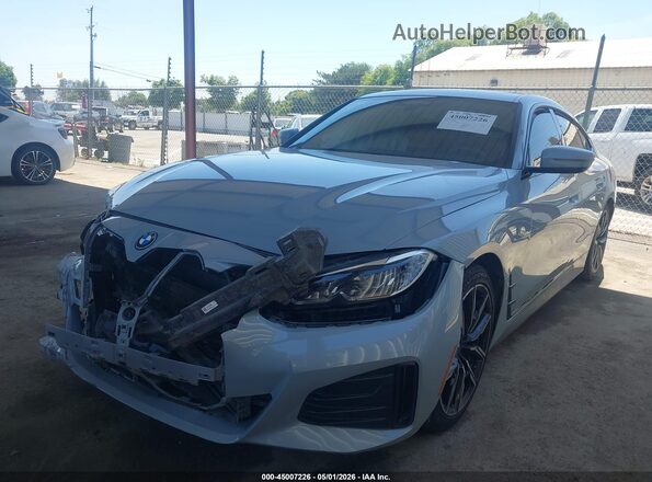 WBY73AW05NFN14691 2022 BMW I4 Серый Передняя левая четверть