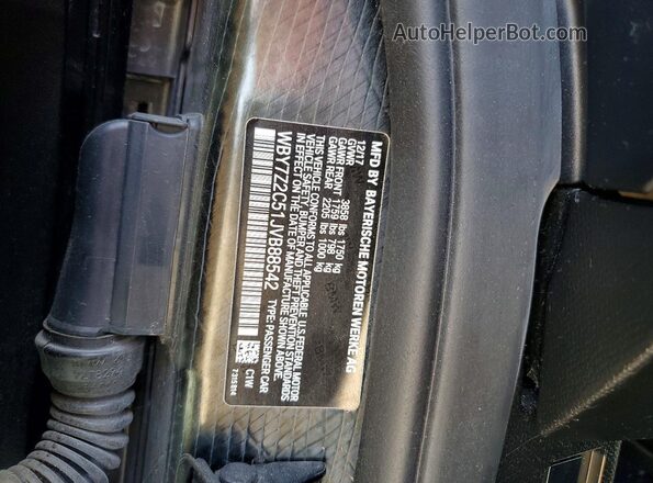 WBY7Z2C51JVB88542 2018 BMW I3 Black Widok komory silnika