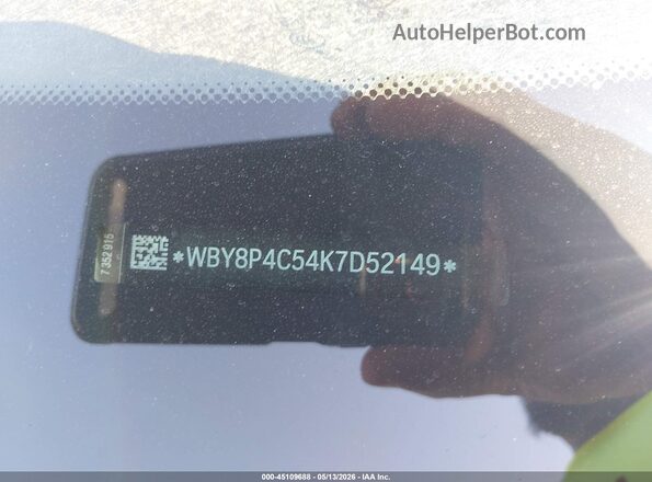 WBY8P4C54K7D52149 2019 BMW I3 White Engine compartment view