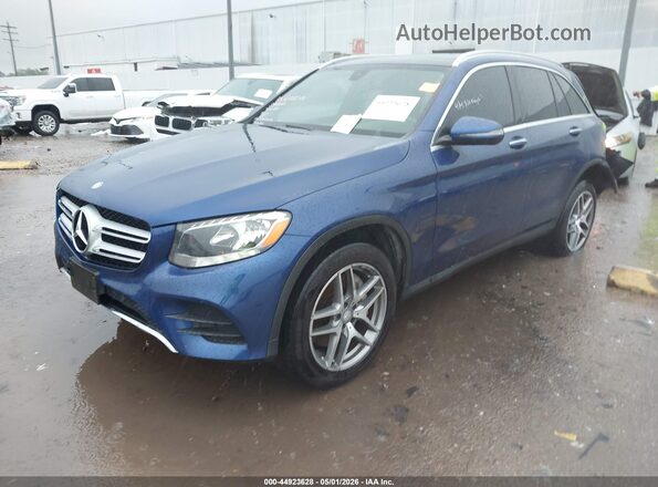 WDC0G4JB4HF118784 2017 MERCEDES-BENZ GLC 300 Blue Առջևի ձախ երեք քառորդ տեսարան