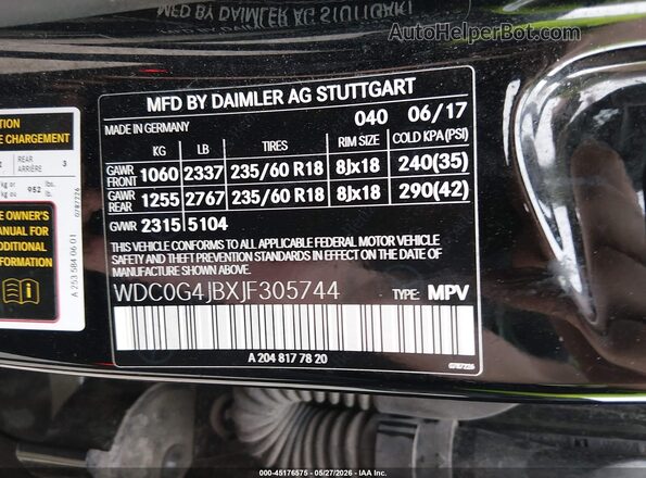 WDC0G4JBXJF305744 2018 MERCEDES-BENZ GLC 300 Black 