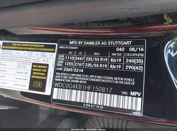 WDC0G4KB1HF150817 2017 MERCEDES-BENZ GLC 300 Black Շարժիչի բաժամունքի տեսք