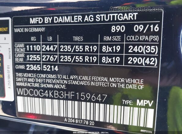 WDC0G4KB3HF159647 2017 MERCEDES-BENZ GLC 300 Black Engine compartment view