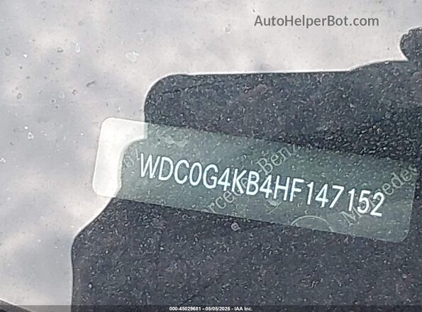 WDC0G4KB4HF147152 2017 MERCEDES-BENZ GLC 300 Серый 