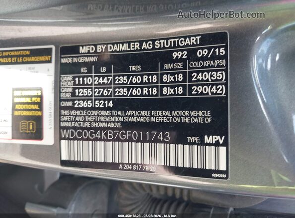 WDC0G4KB7GF011743 2016 MERCEDES-BENZ GLC 300 Gray ძრავის განყოფილების ხედი