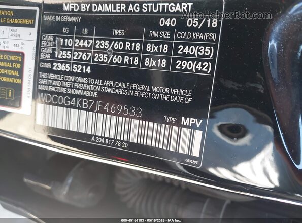 WDC0G4KB7JF469533 2018 MERCEDES-BENZ GLC 300 Black Widok komory silnika