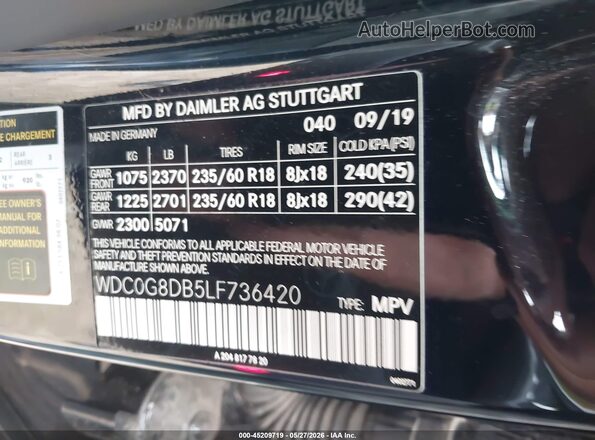 WDC0G8DB5LF736420 2020 MERCEDES-BENZ GLC 300 Black Widok komory silnika