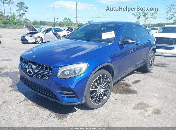 WDC0J4KB5JF347173 2018 MERCEDES-BENZ GLC 300 COUPE Blue Передня ліва чверть