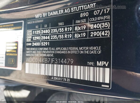 WDC0J4KB7JF314479 2018 MERCEDES-BENZ GLC 300 COUPE Dark Blue 